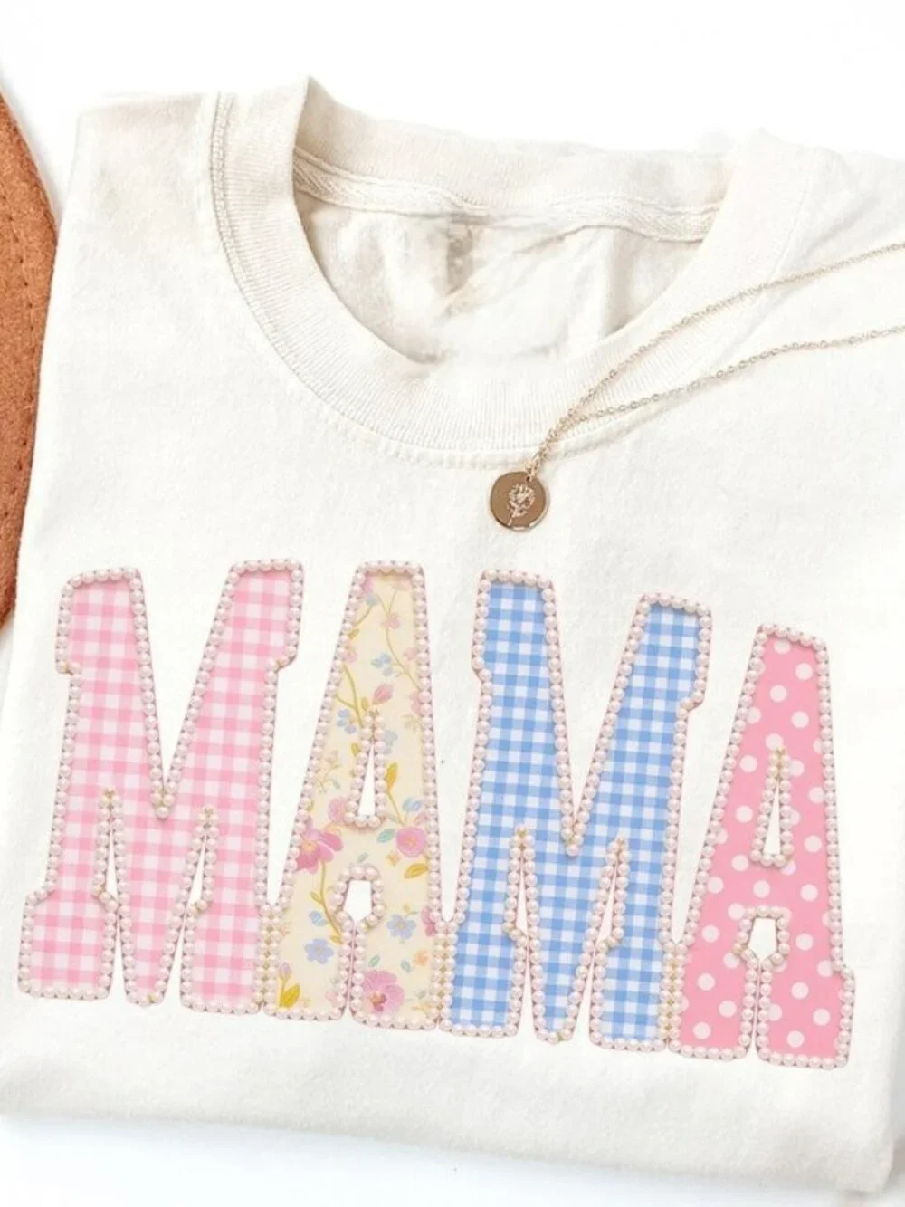 Retro Mama T-shirt, Mothers Day Gift, Floral Mama Shirt - Picture 1 of 4